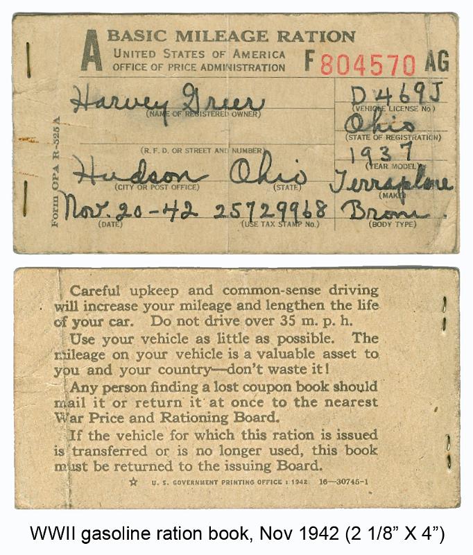 1942 Greer, ration gas 1942